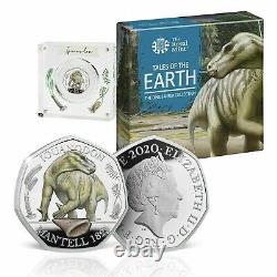 2020 Dinosaur Silver Proof 50p Coin Iguanodon Royal Mint Limited Edition