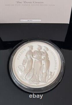 2020 Great Engravers Three Graces Royal Mint Five Ounce Silver Proof Coin