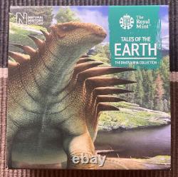 2020 Hylaeosaurus 50p Coloured SILVER PROOF coin boxed CoA Royal Mint Dinosauria