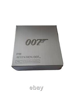 2020 James Bond Coin no 2 Two Ounce 2oz Silver Proof Pay Attention 007
