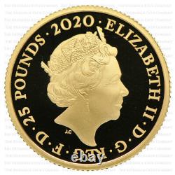 2020 Royal Mint Music Legends DAVID BOWIE Gold Proof Quarter Ounce 1/4oz Boxed