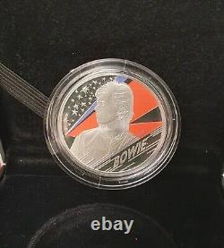 2020 Royal Mint Silver Proof David Bowie One Ounce Coin Music Legends