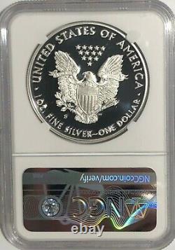2020 S 1 Oz Ngc Pf70 Ucam First Day Of Issue Proof Silver Eagle Trolley Label