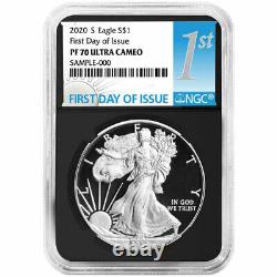 2020-S Proof $1 American Silver Eagle NGC PF70UC FDI First Label Retro Core