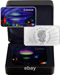2020 UFO Clarenville Event Unexplained Phenomena $20 Silver Proof Glow-Dark Coin