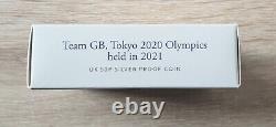 2020 team GB tokyo olympics held in 2021 Silver proof 50p coin