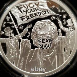 2021 1 OZ. 999 Silver Shield Proof F' Your Freedom Trump 2024 Constitutional