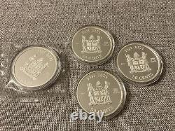 2021 1oz Silver Fiji Street Fighter II Set of 4 Coloured Proof Coins In Capsules