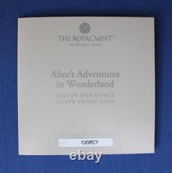 2021 1oz Silver Proof £2 coin Alice in Wonderland NGC Graded PF69 with COA