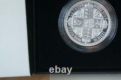 2021 2 oz silver proof coin The Great Engravers issue QUARTERED SHIELDS