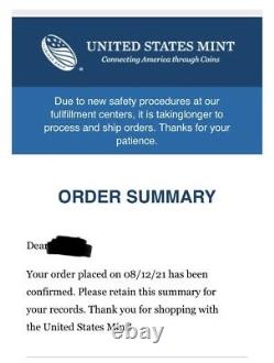 2021 American Eagle (S) Silver Proof Coin-Type 2 (21EMN) CONFIRMED