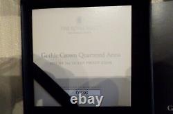 2021 GOTHIC CROWN 2OZ SILVER PROOF QUARTERED ARMS COIN NGC PF70 inc. BOX & COA