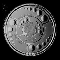 2021 Ghana ALIEN Coin 1 oz Silver BLACK RHODIUM PROOF Scottsdale Mint 999