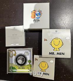 2021 Mr Men Little Miss Silver Proof One Ounce coin collection 3 coins Colour
