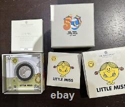 2021 Mr Men Little Miss Silver Proof One Ounce coin collection 3 coins Colour