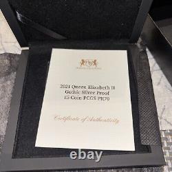 2021 Queen Elizabeth II Gothic Silver Proof £5 Coin