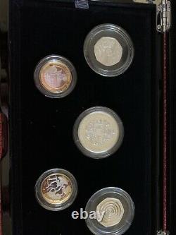 2021 ROyal Mint Annual Piedfort Silver Proof 5 X Commemorative Coin Set COA