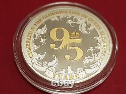 2021 Royal Mint. 999 Silver 95th Birthday of Queen Elizabeth II Proof Coin Set