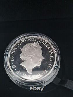 2021 Royal Mint Gothic Crown Quartered Arms UK 10oz Silver Proof Coin