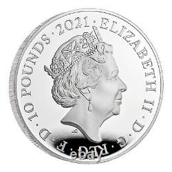 2021 Royal Mint Gothic Crown Quartered Arms UK 10oz Silver Proof Coin