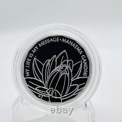 2021 Royal Mint Mahatma Gandhi 1oz Silver Proof £2 Two Pounds Coin Boxed / COA