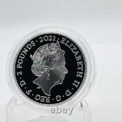 2021 Royal Mint Mahatma Gandhi 1oz Silver Proof £2 Two Pounds Coin Boxed / COA