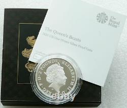 2021 Royal Mint Queens Beasts Completer £2 Two Pound Silver Proof Coin Box Coa