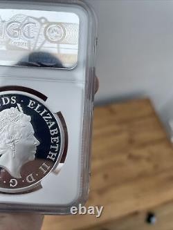 2021 Royal Mint Queens Beasts Completer Coin 1oz Silver Proof PF69 Error Coin