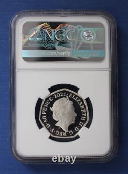 2021 Silver Piedfort Proof 50p Decimal Day NGC Graded PF70 with COA