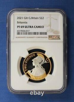 2021 Silver Proof £2 coin Britannia Design NGC Graded PF69 Ultra Cameo