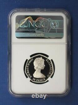 2021 Silver Proof 50p coin Decimal Day Machin Portrait NGC Graded PF70