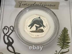 2021 Silver Proof Fifty 50 Pence Mary Anning Temnodontosaurus Coloured