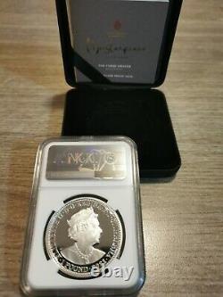 2021 St Helena 3 Graces 1oz Silver Proof Coin. Graded PF70 NGC. Inc Box & Coa