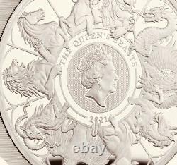 2021 The Queen's Beasts Completer UK 1kg Silver Proof Coin. One Kilogram 1 Kilo