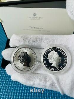 2021 UK Britanina Two-Coin Silver Proof 1oz Set, 500 Limited Sold Out Mint Now
