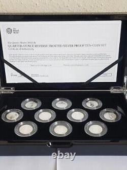 2021Royal Mint The Queen's Beasts Quartet-Once ReverseFR Silver Proof 10 coins