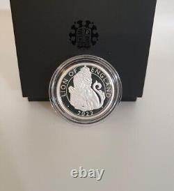 2022 2oz Lion of England Tudor Beast Silver Proof Coin