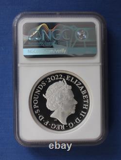 2022 2oz Silver Proof £5 coin George 1st NGC Graded PF69 Ultra Cameo with Case