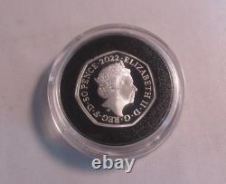 2022 BBC 100th Anniversary Silver Proof UK Royal Mint 50p Coin Box & COA