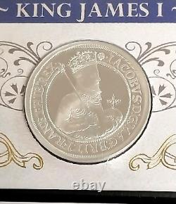 2022 British Monarchs King James1 Silver Proof 1oz Coin Cover Ltd Ed 99