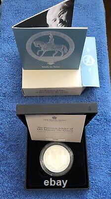 2022 Platinum Jubilee Silver Proof 2oz Coin Her Majesty The Queen COA Boxed