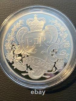2022 Platinum Jubilee Silver Proof 5 Oz Coin? Rare Stunning? Coa 332
