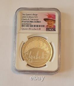 2022 Queen's Reign Charity & Patronage £5 Silver Proof Coin Ngc Graded