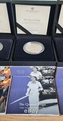 2022 Queen's Reign The Commonwealth 1oz £5 Silver Proof Coin Royal Mint