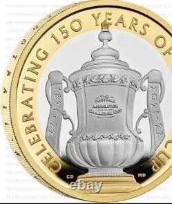 2022 Royal Mint 150th Anniversary of the FA Cup Silver Proof Two Pounds £2 New