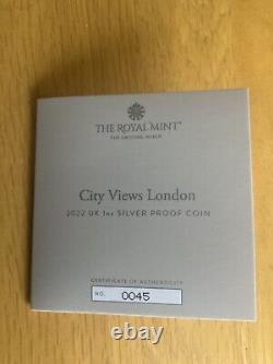 2022 Royal Mint City Views London 1oz Silver Proof £2 Two Pound Coin Low COA