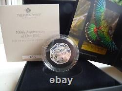 2022 Royal Mint Silver Proof 100 Years of the BBC 50p Coin COA 1776 In Hand