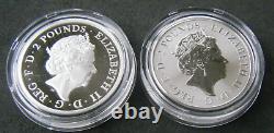 2022 Royal Mint Silver Proof & Reverse Frosted 1oz Britannia £2 Twin Coin Set