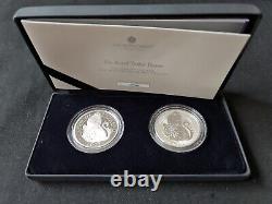 2022 Royal Mint Silver Proof & Reverse Proof Lion Of England Twin Coin Set