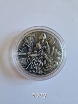 2022 Silver 2 oz Niue Roman Gods Juno Antique HR Coin Mint of Gdansk/Poland